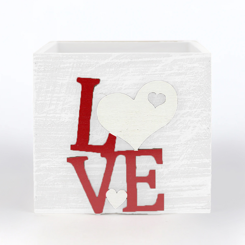 Base Mad. LOVE 12x12x11cm Branca (Un)